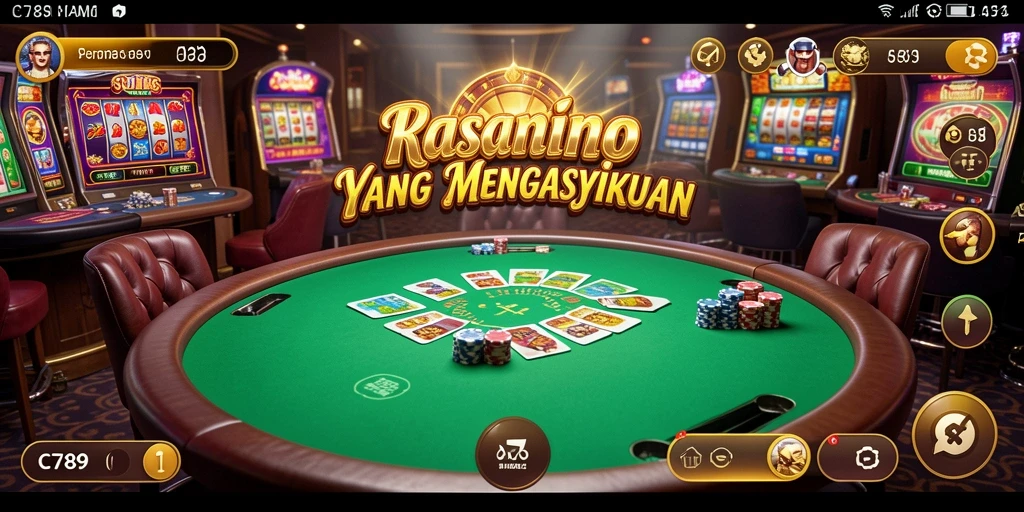 Screenshot gameplay C789 menampilkan suasana kasino yang mendebarkan.