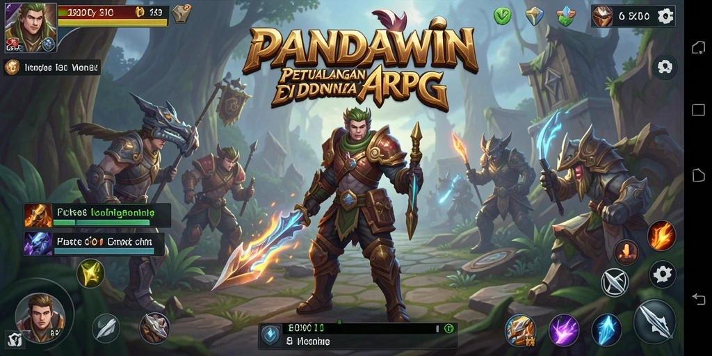 Tampilan menarik dari gameplay ARPG di PANDAWIN.